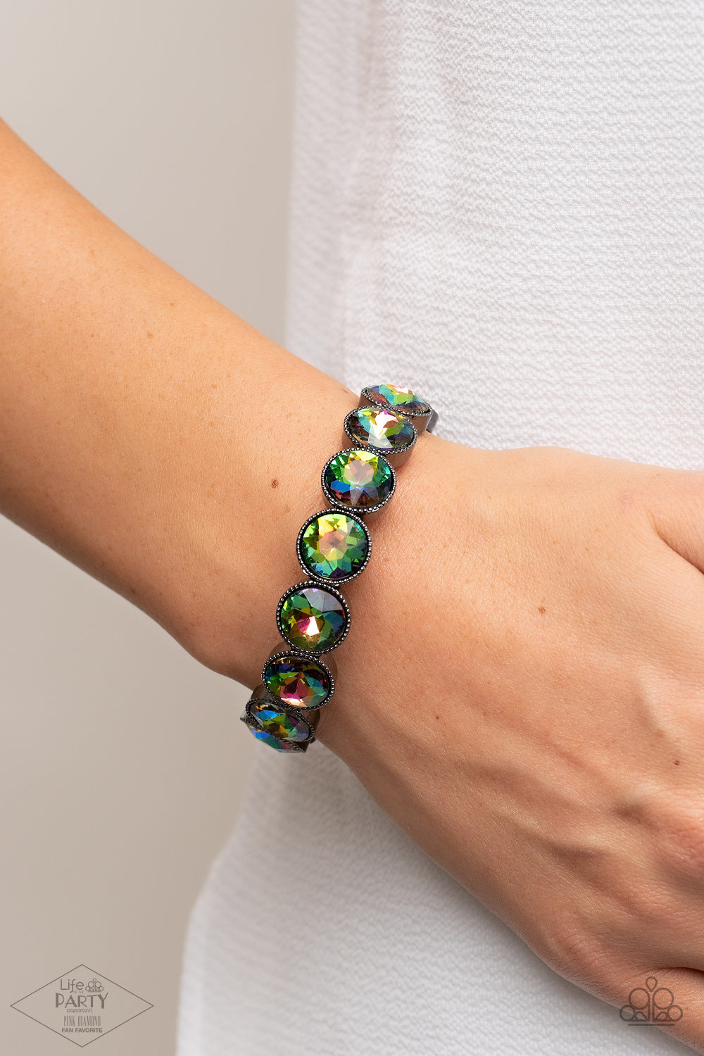 Number One Knockout - Multi -Paparazzi Bracelet (Life of the Party Pink Diamond Fan Fav)