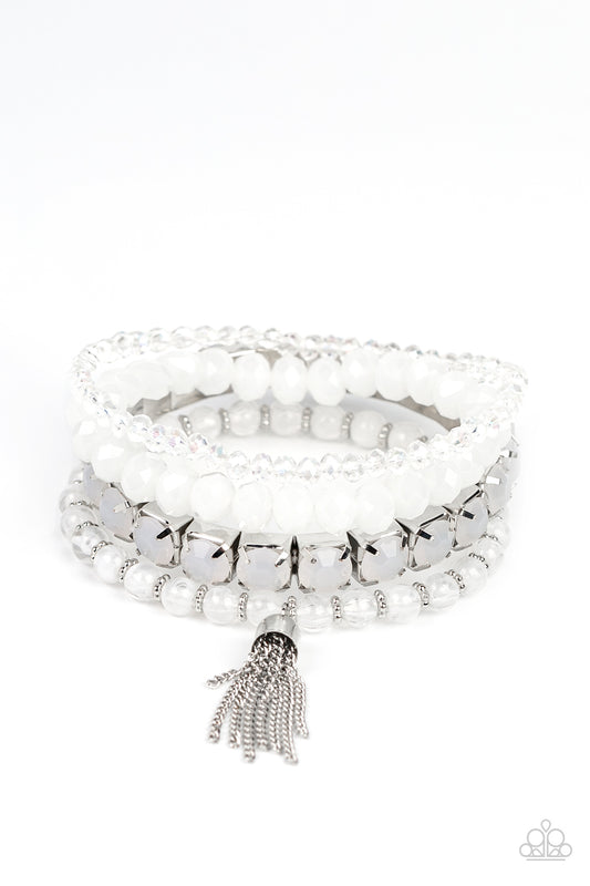 Day Trip Trinket - White - Paparazzi Bracelet