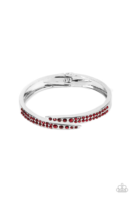 Sideswiping Shimmer - Red - Paparazzi Bracelet