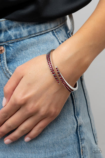 Sideswiping Shimmer - Red - Paparazzi Bracelet
