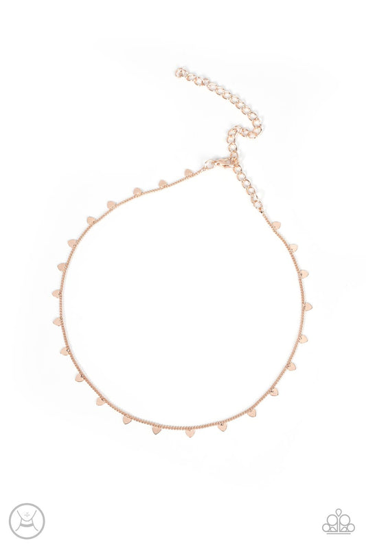 Cupids Cutest Valentine - Rose Gold - Paparazzi Necklace