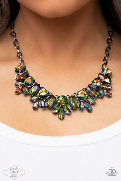 Combustible Charisma - Multi - Paparazzi Necklace -(2022  Life of Party Pink Diamond Fan Favorite)