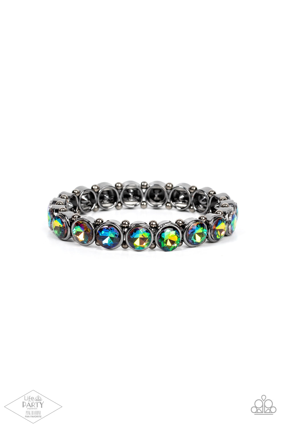 Sugar-Coated Sparkle - Multi (Oil Spill)- Paparazzi Bracelet (LOP Pink Diamond Fan Favorite)