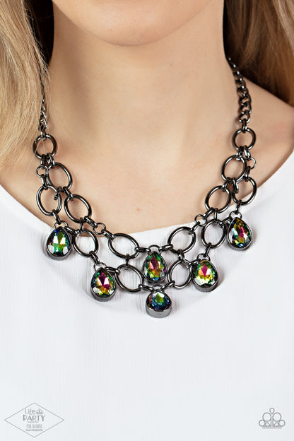 Show-Stopping Shimmer - Multi - Paparazzi Necklace (Life of the Party Pink Diamond)