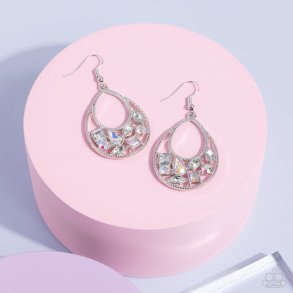 Regal Recreation - White - Paparazzi Earrings
