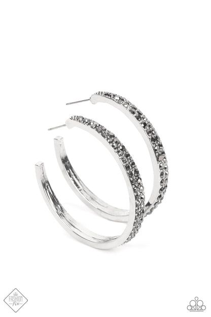 Tick, Tick, Boom! - Silver - Paparazzi Earrings (Fashion Fix 2022)