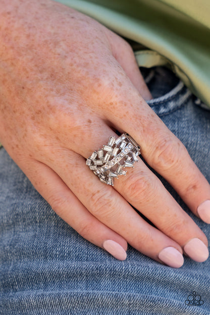 Scattered Sensation - White - Paparazzi Ring