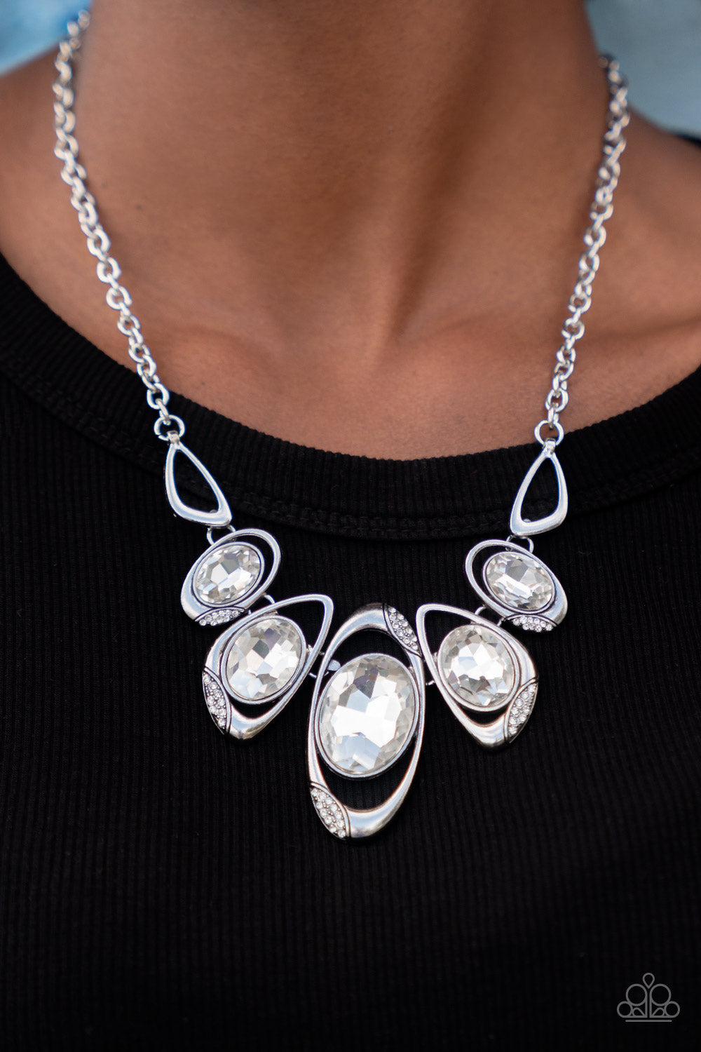 Hypnotic Twinkle - White - Paparazzi Necklace (LOP)