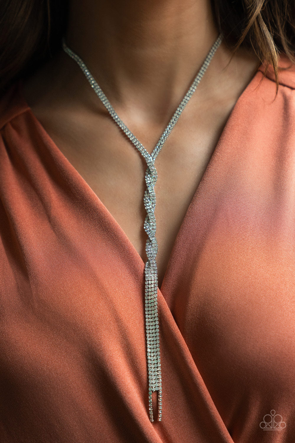 Impressively Icy - White - Paparazzi Necklace (LOP)