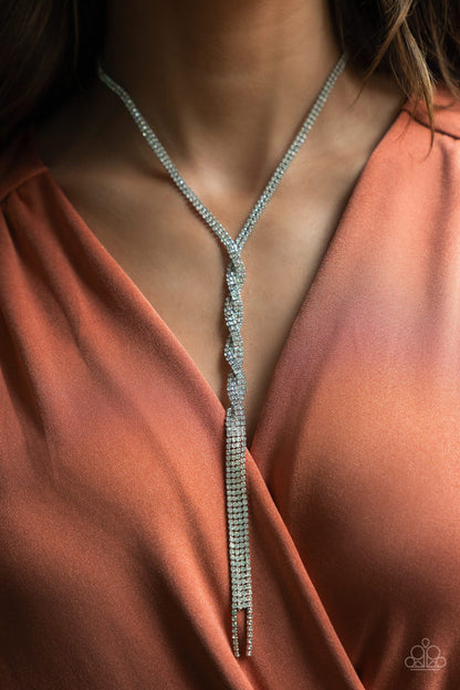 Impressively Icy - White - Paparazzi Necklace (LOP)