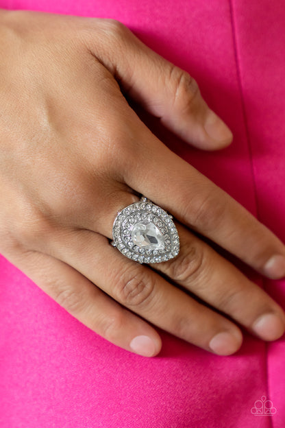 Icy Indulgence - White - Paparazzi Ring