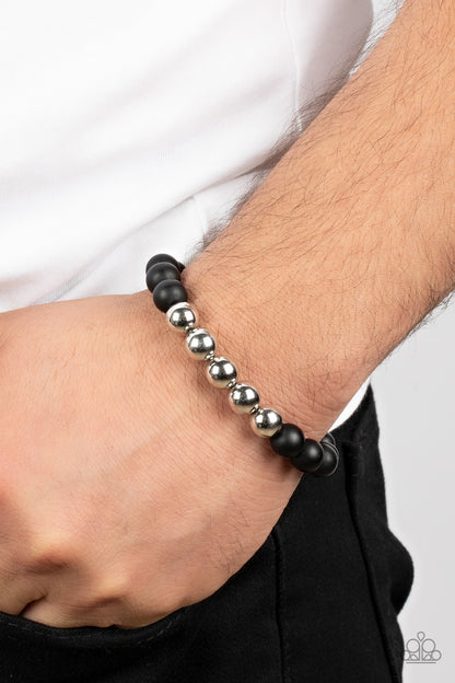 METALHEAD in the Clouds - Black - Paparazzi Bracelet