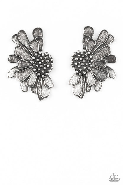 Farmstead Meadow - Silver - Paparazzi Earrings
