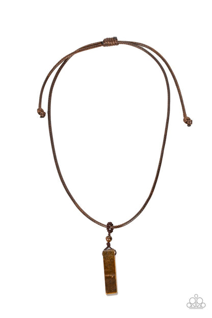 Comes Back ZEN-fold - Brown - Urban Paparazzi Necklace
