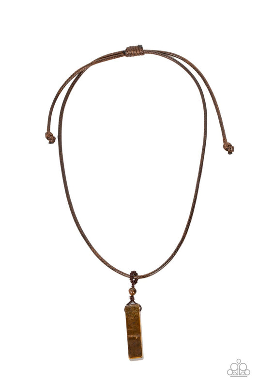 Comes Back ZEN-fold - Brown - Urban Paparazzi Necklace