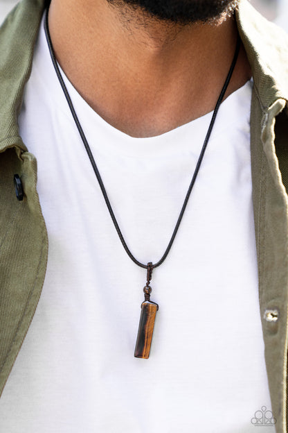 Comes Back ZEN-fold - Brown - Urban Paparazzi Necklace