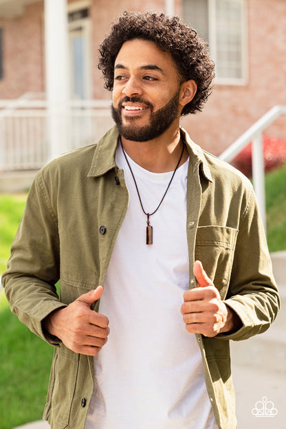 Comes Back ZEN-fold - Brown - Urban Paparazzi Necklace