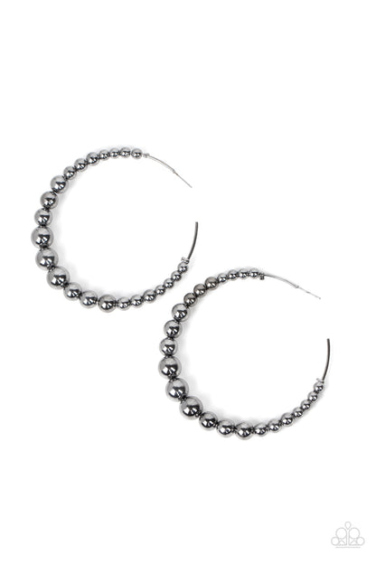 Show Off Your Curves - Black - Paparazzi Earrings