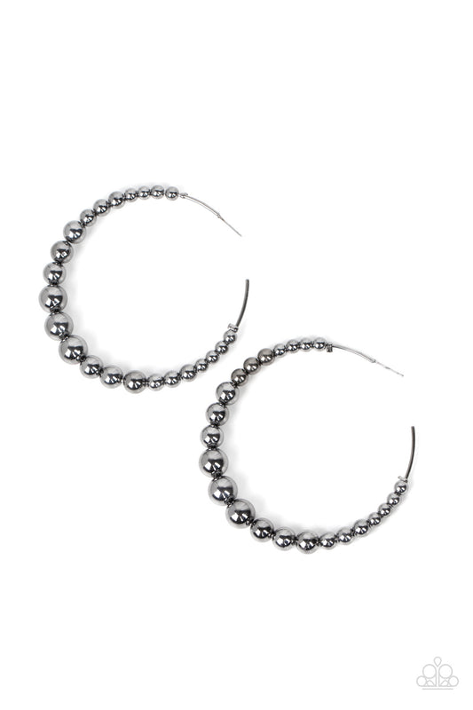Show Off Your Curves - Black - Paparazzi Earrings