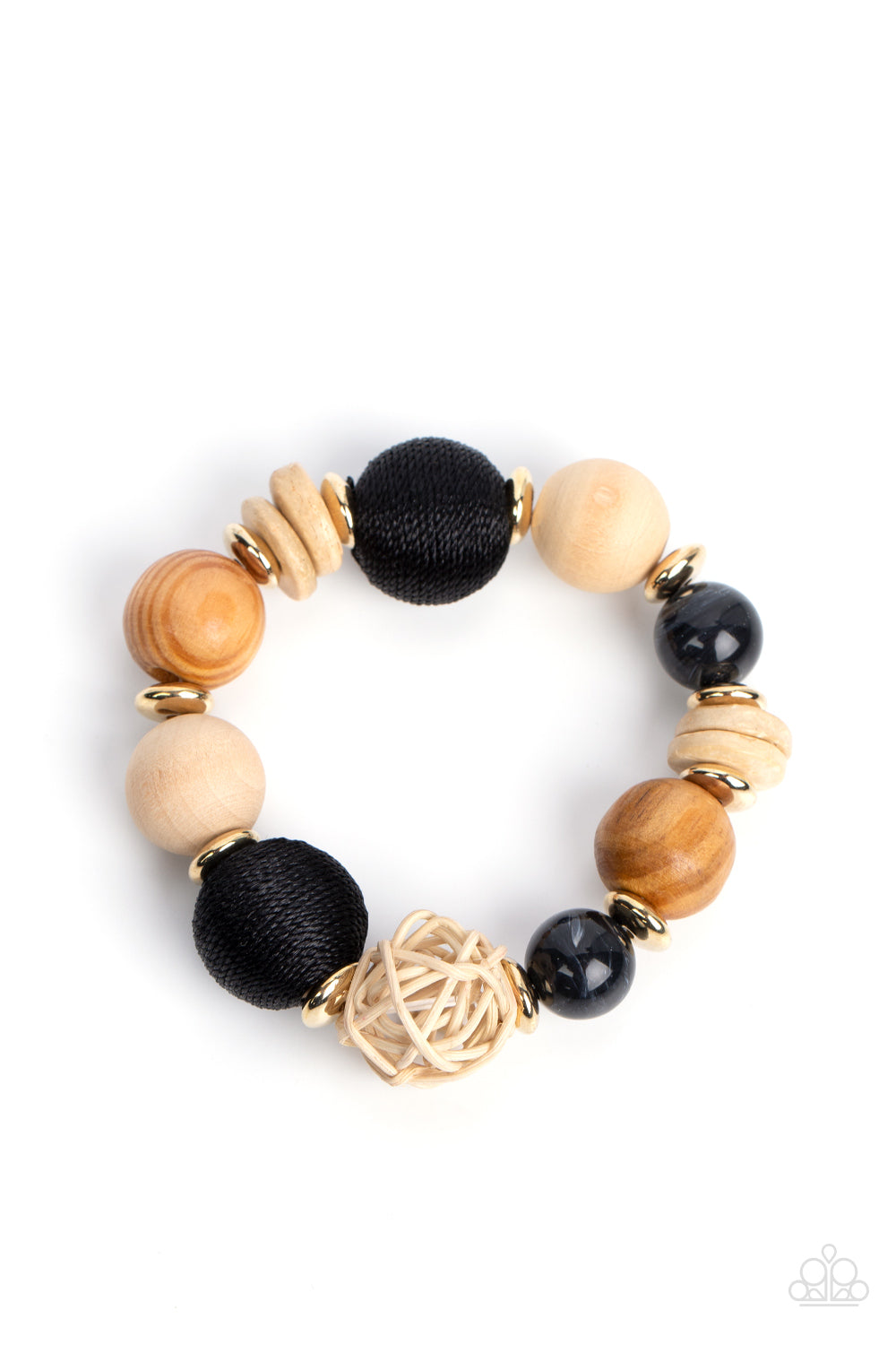 Happily Homespun - Black - Paparazzi Bracelet