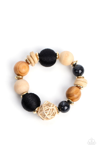 Happily Homespun - Black - Paparazzi Bracelet