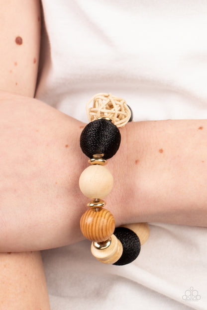 Happily Homespun - Black - Paparazzi Bracelet