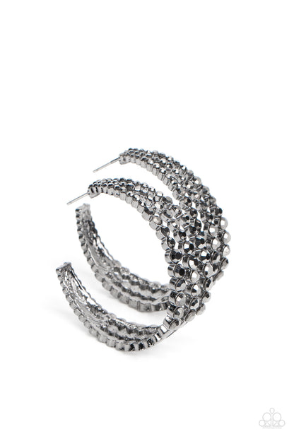 Cosmopolitan Cool - Black - Paparazzi Earrings