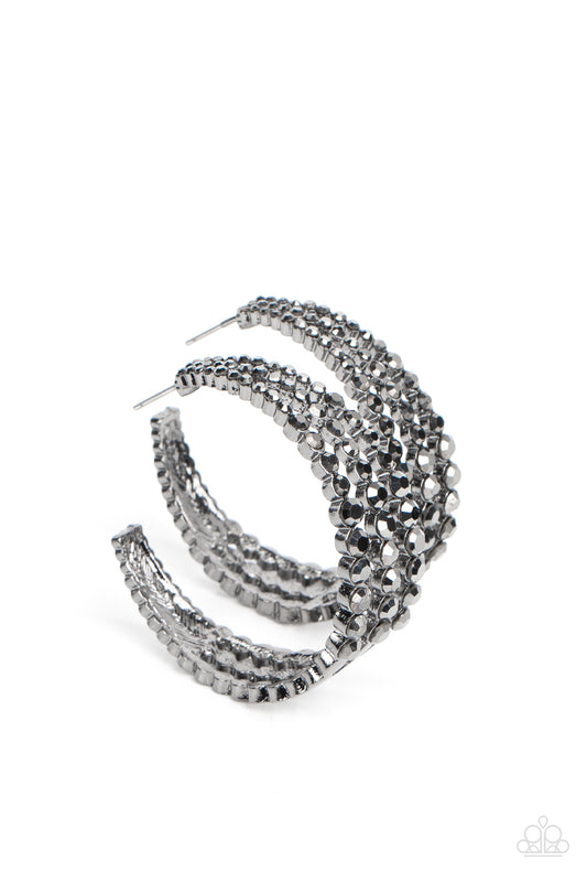 Cosmopolitan Cool - Black - Paparazzi Earrings