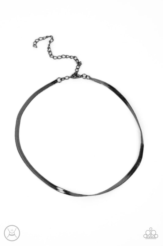 No Time Flat - Black - Paparazzi Necklace