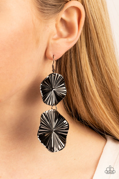 In Your Wildest FAN-tasy - Black - Paparazzi Earrings