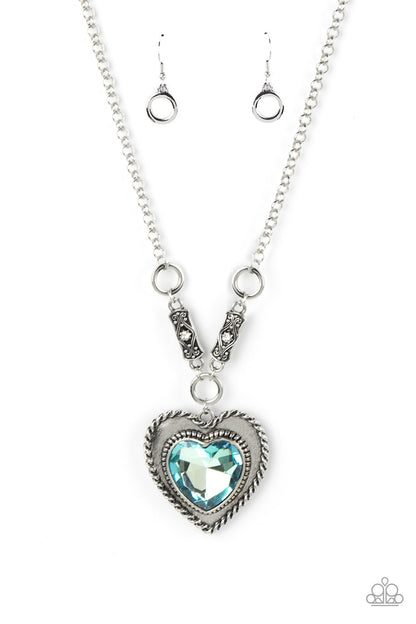 Heart Full of Fabulous - Blue - Paparazzi Necklace