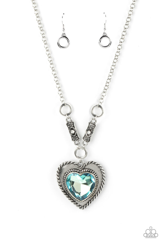 Heart Full of Fabulous - Blue - Paparazzi Necklace