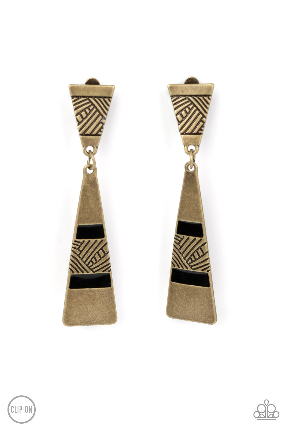Safari Seeker - Brass - Paparazzi Earrings