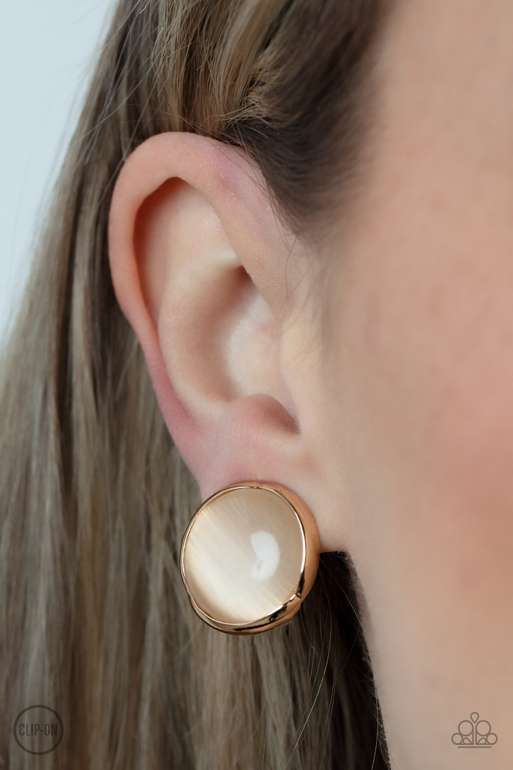 Cool Pools - Gold - Clip On Paparazzi Earrings