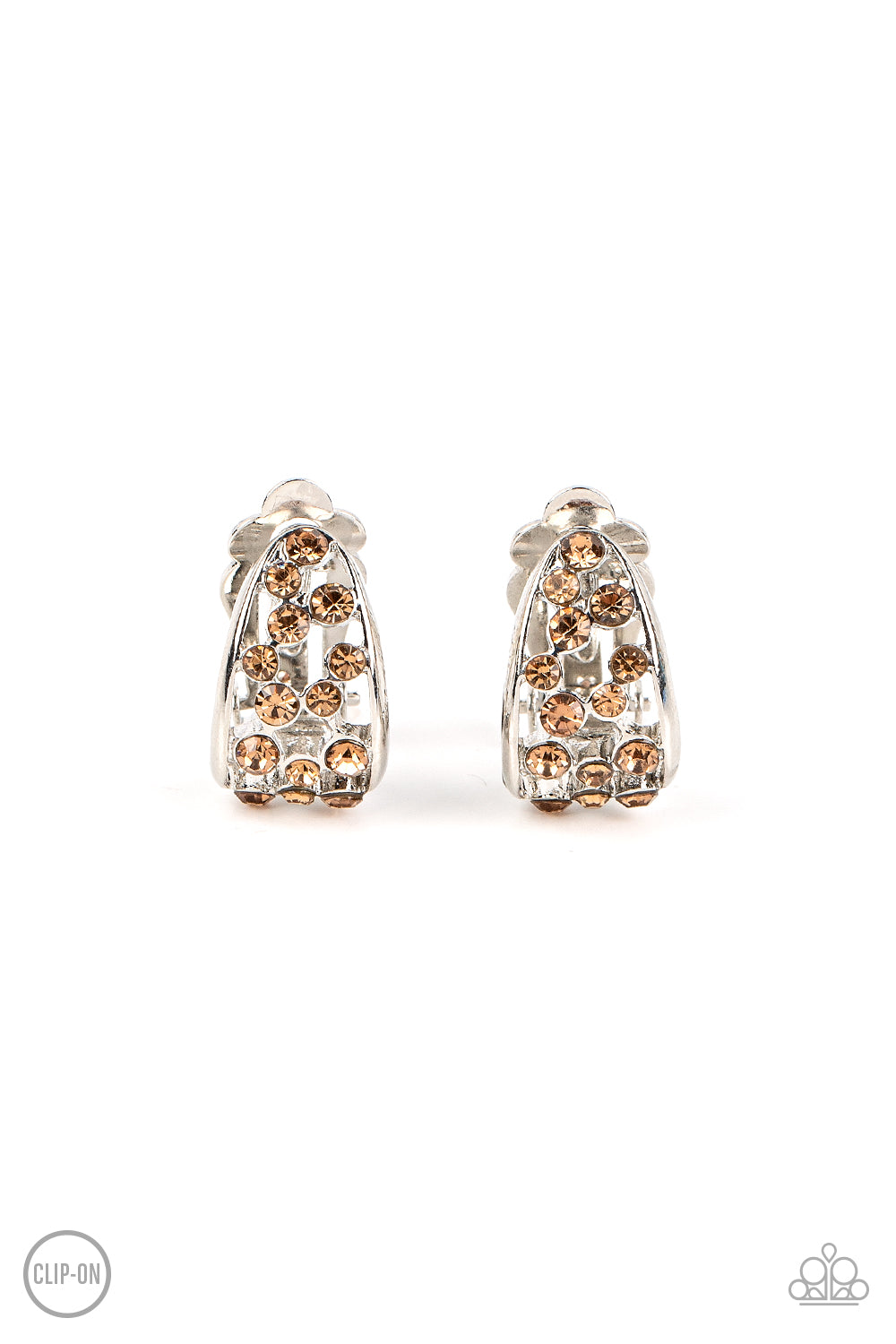 Extra Effervescent - Brown - Paparazzi Clip Earrings