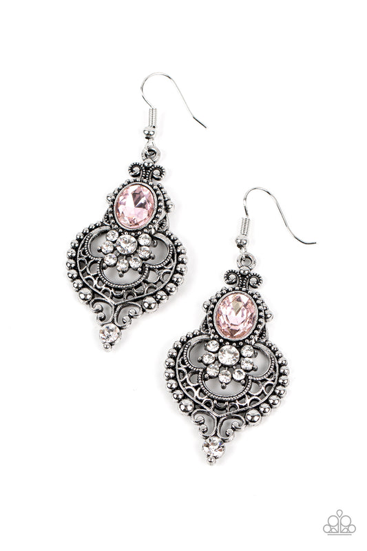 Castle Chateau - Pink - Paparazzi Earrings