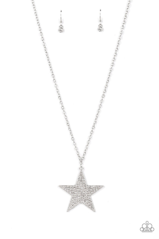 Rock Star Sparkle - White - Paparazzi Necklace