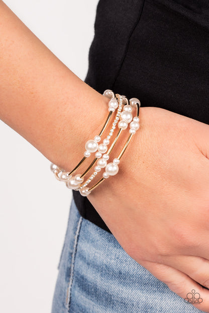 Marina Masterpiece - Gold - Paparazzi Bracelet