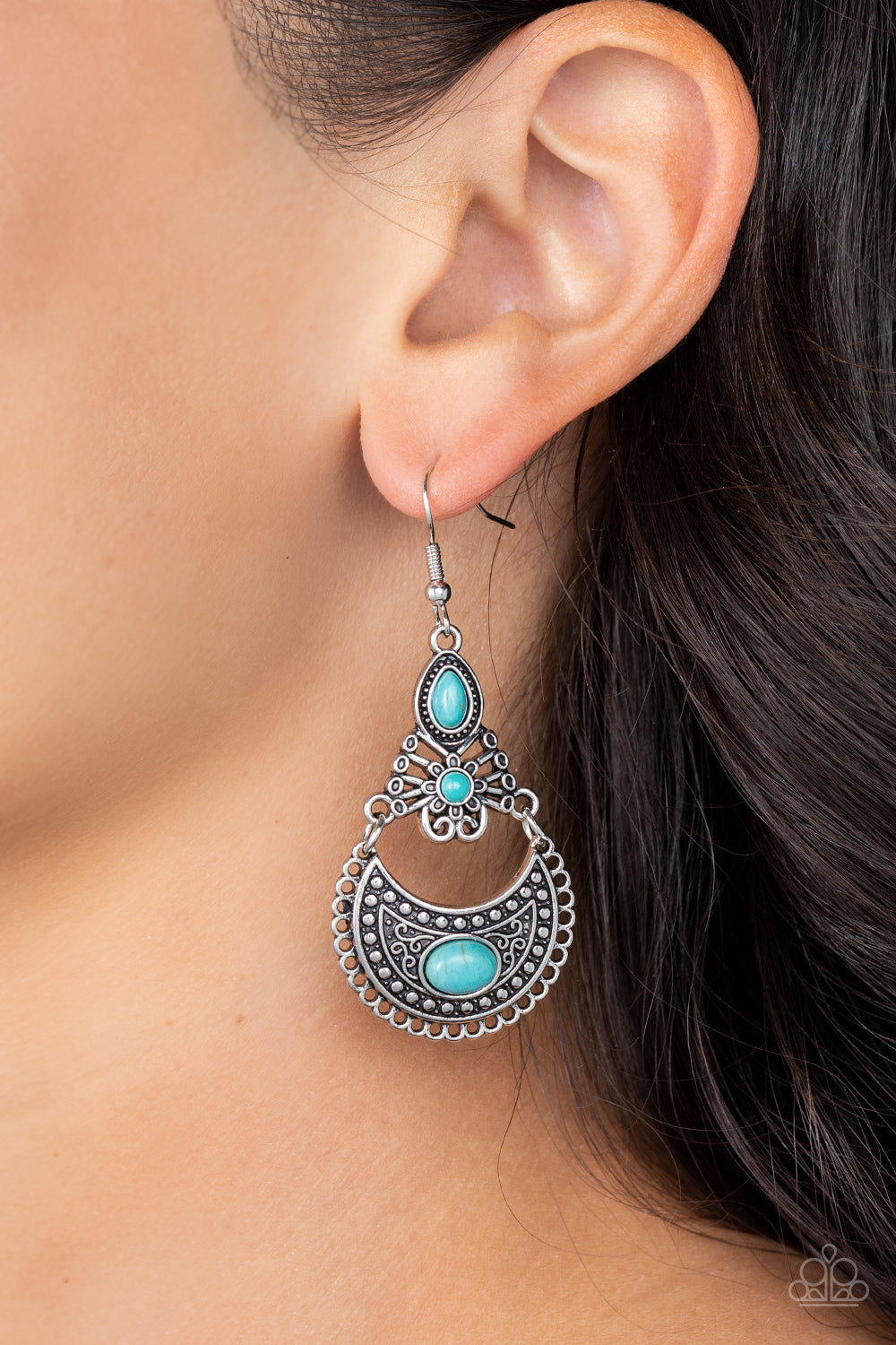Sahara Samba - Blue - Paparazzi Earrings