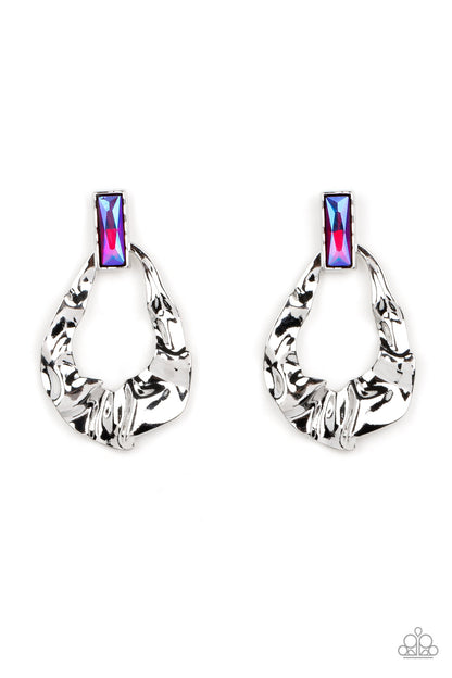 Metro Meltdown - Pink - Paparazzi Earrings