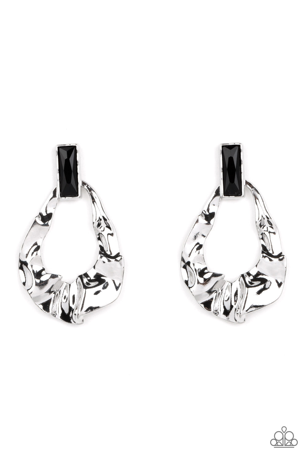 Metro Meltdown - Black - Paparazzi Earrings