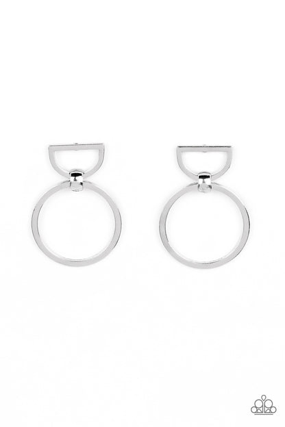 CONTOUR Guide - Silver - Paparazzi Earrings