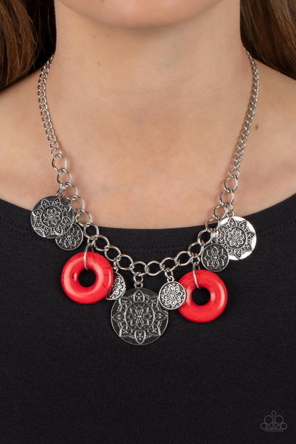 Western Zen - Red - Paparazzi Necklace