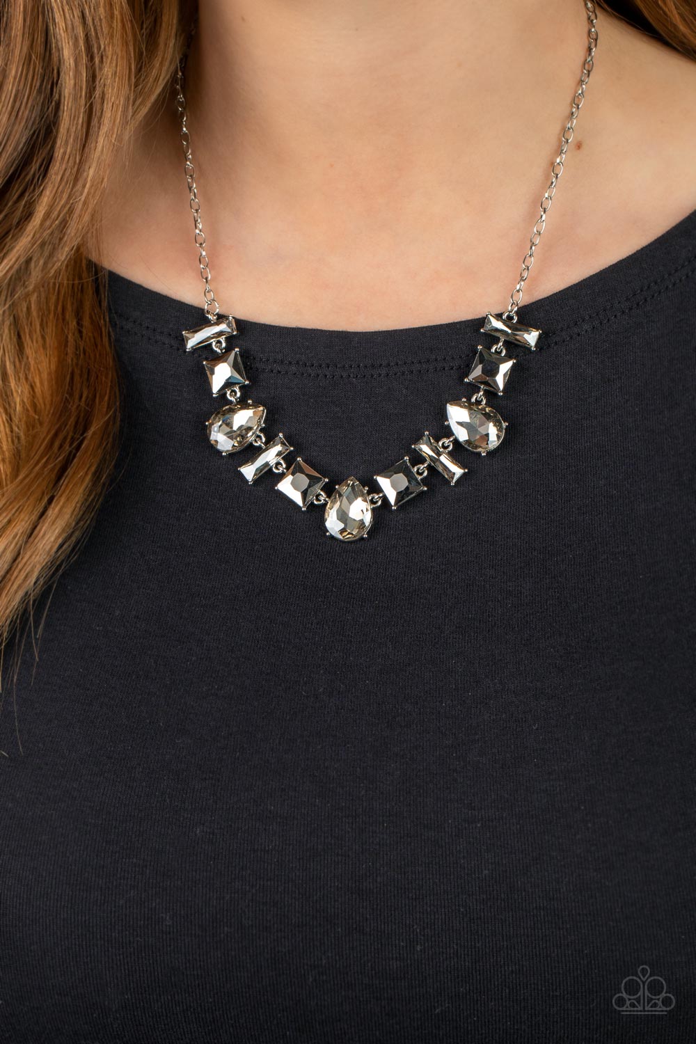Interstellar Ice - Silver - Paparazzi Necklace