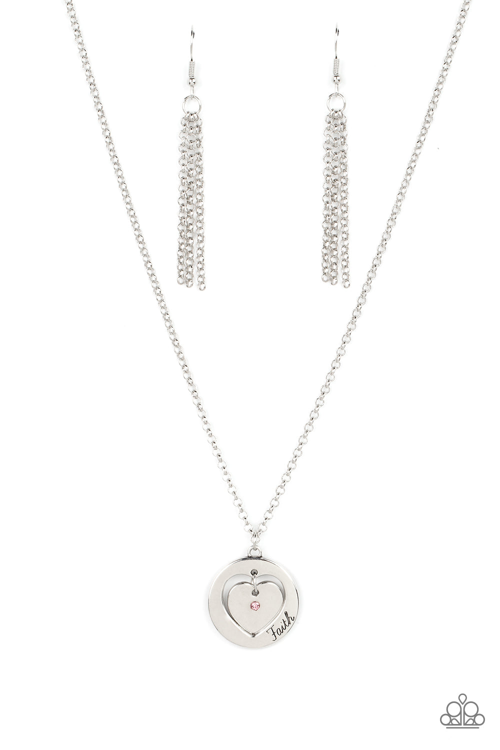 Heart Full of Faith - Pink - Paparazzi Necklace