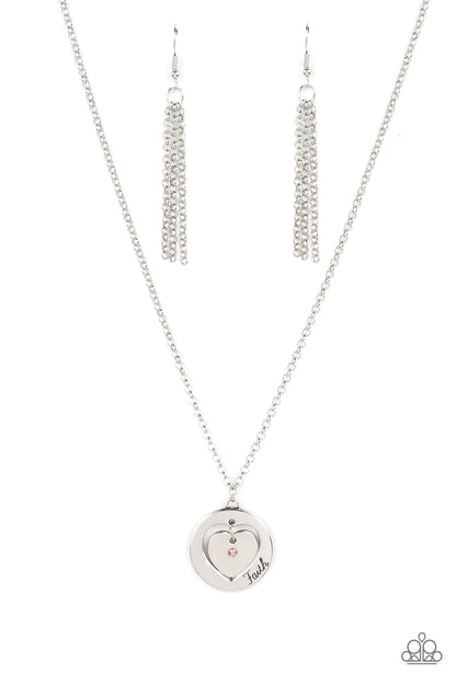 Heart Full of Faith - Pink - Paparazzi Necklace