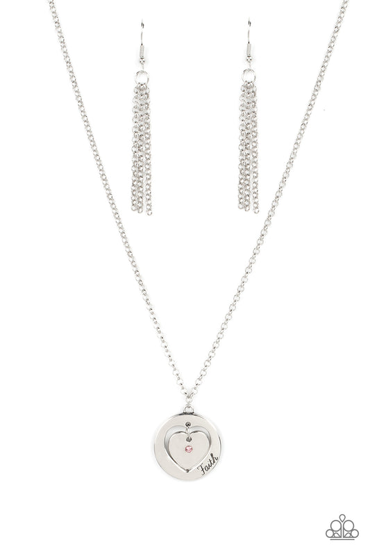 Heart Full of Faith - Pink - Paparazzi Necklace