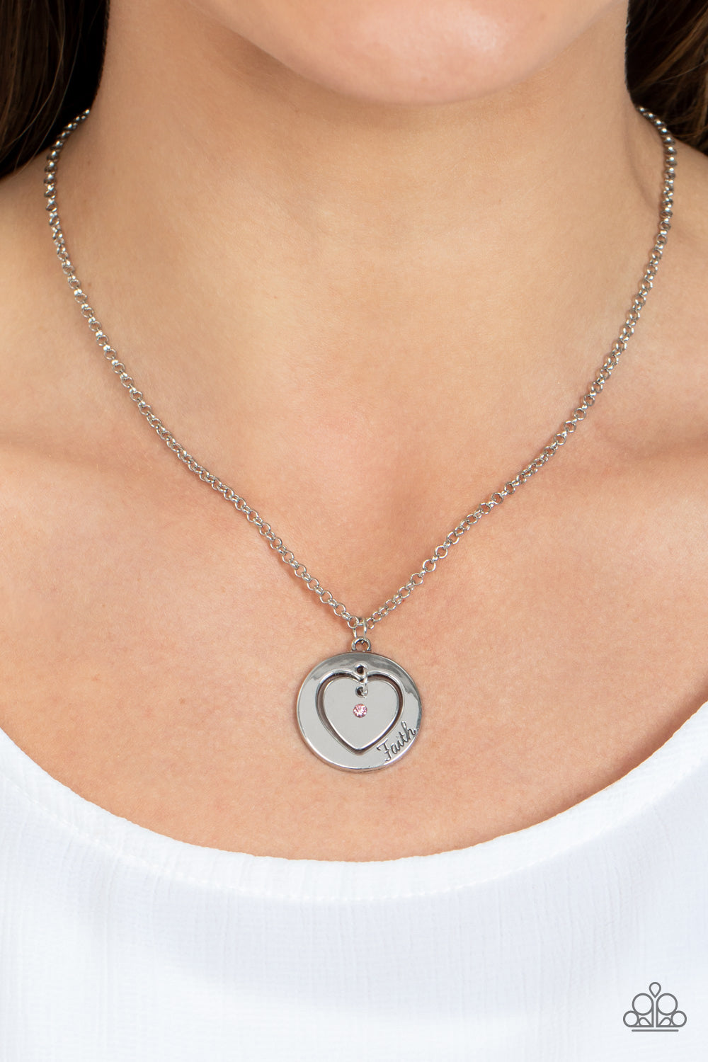 Heart Full of Faith - Pink - Paparazzi Necklace
