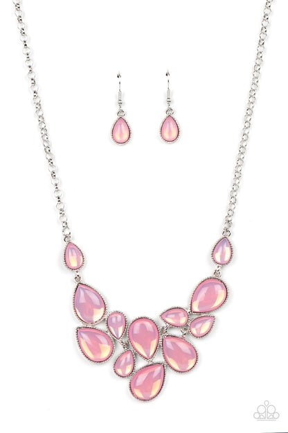 Keeps GLOWING and GLOWING - Pink - Paparazzi Necklace