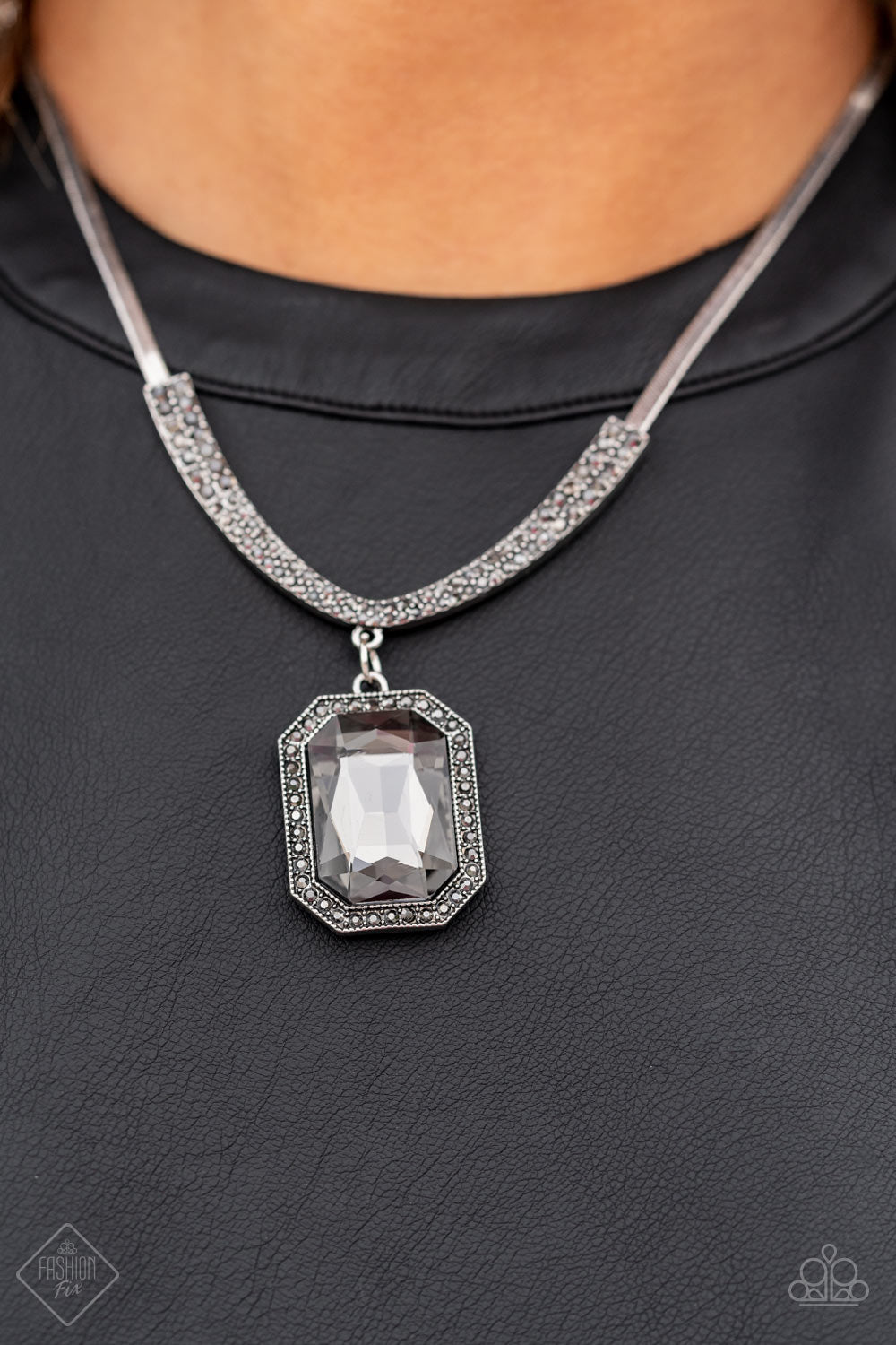 Fit for a DRAMA QUEEN - Silver - Paparazzi Necklace (2022 August Fashion Fix)